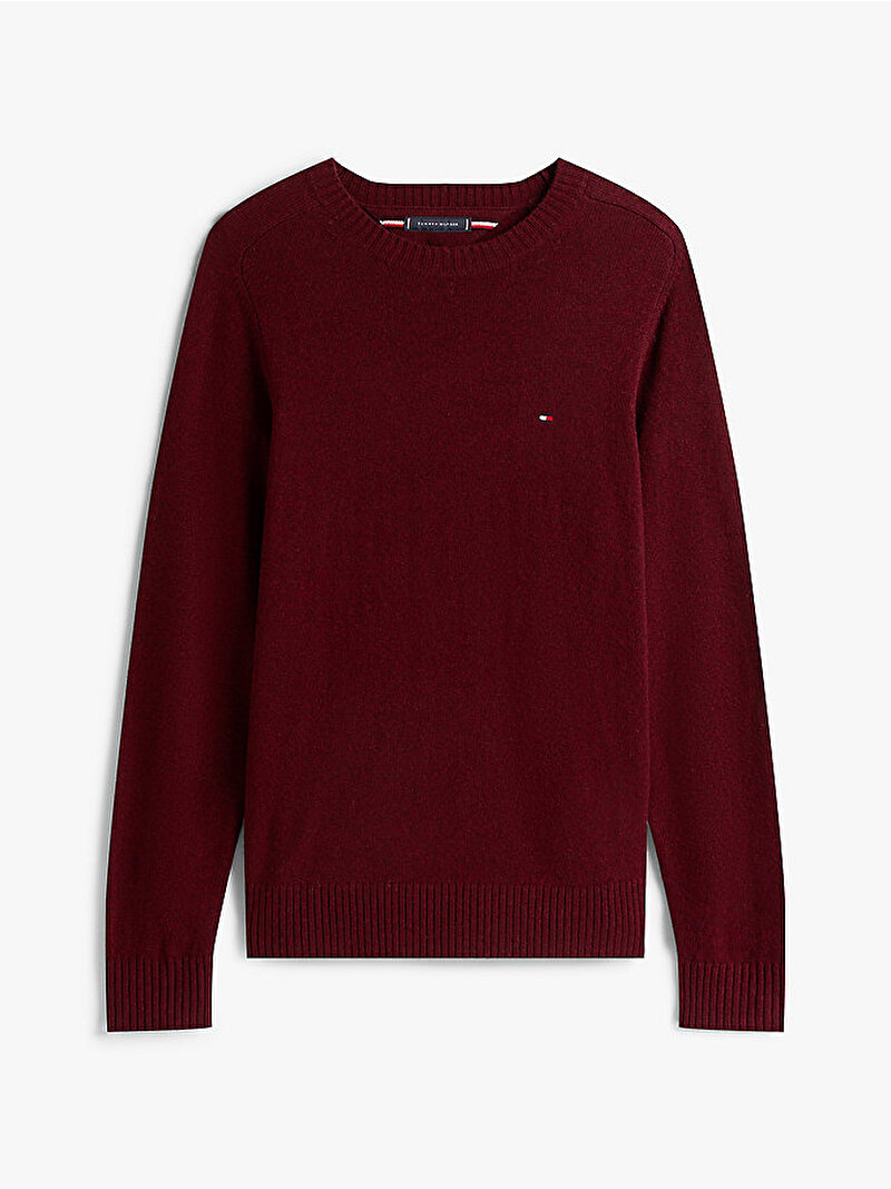Erkek Lambswool Crew Neck Kazak Kırmızı MW0MW36535XT2