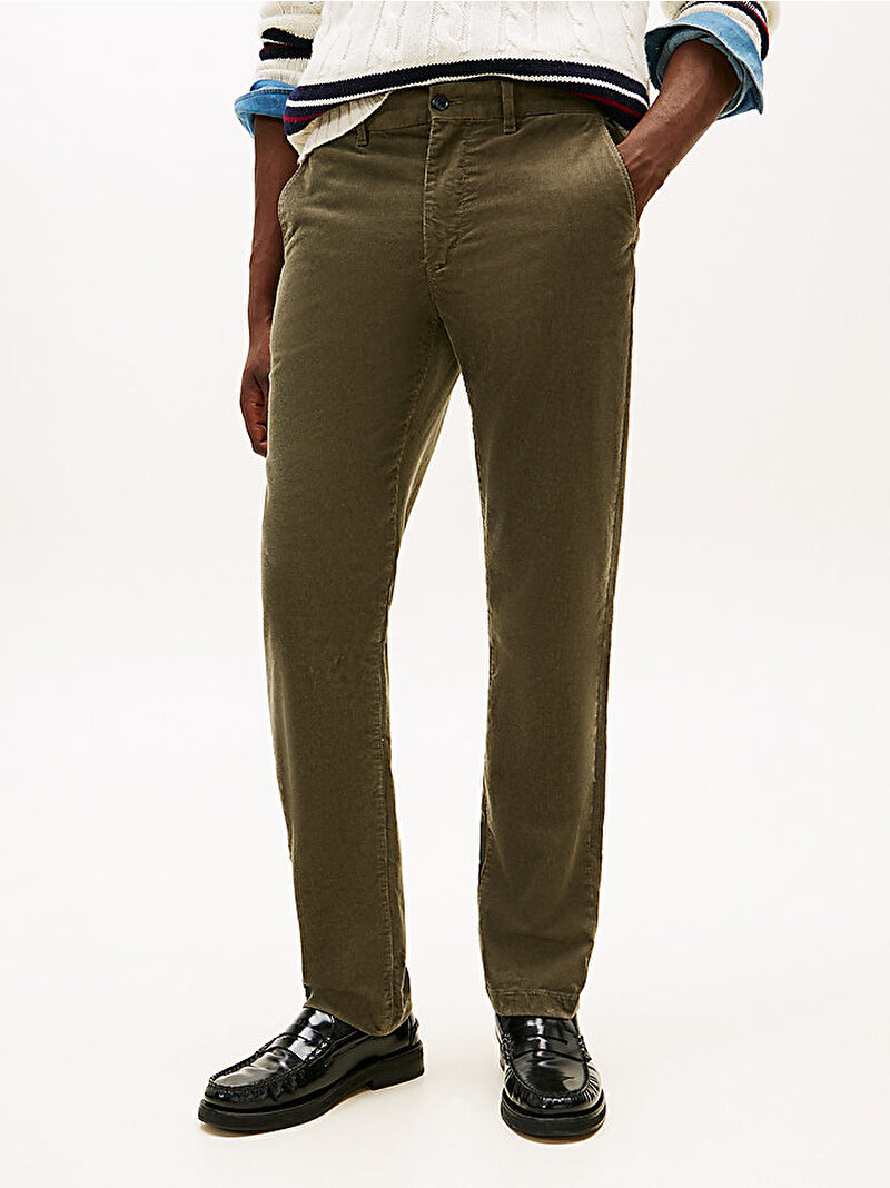 Erkek Denton Corduroy Chino Pantolon Yeşil MW0MW40267PLI