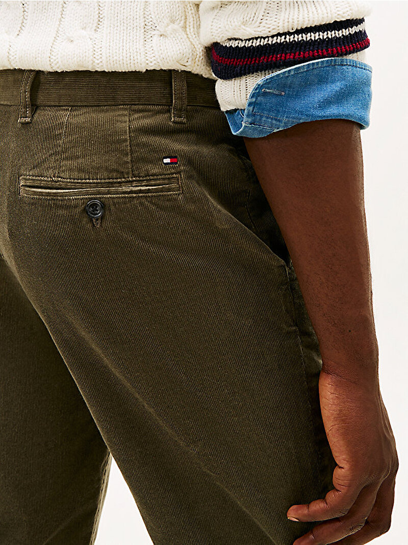 Erkek Denton Corduroy Chino Pantolon Yeşil MW0MW40267PLI