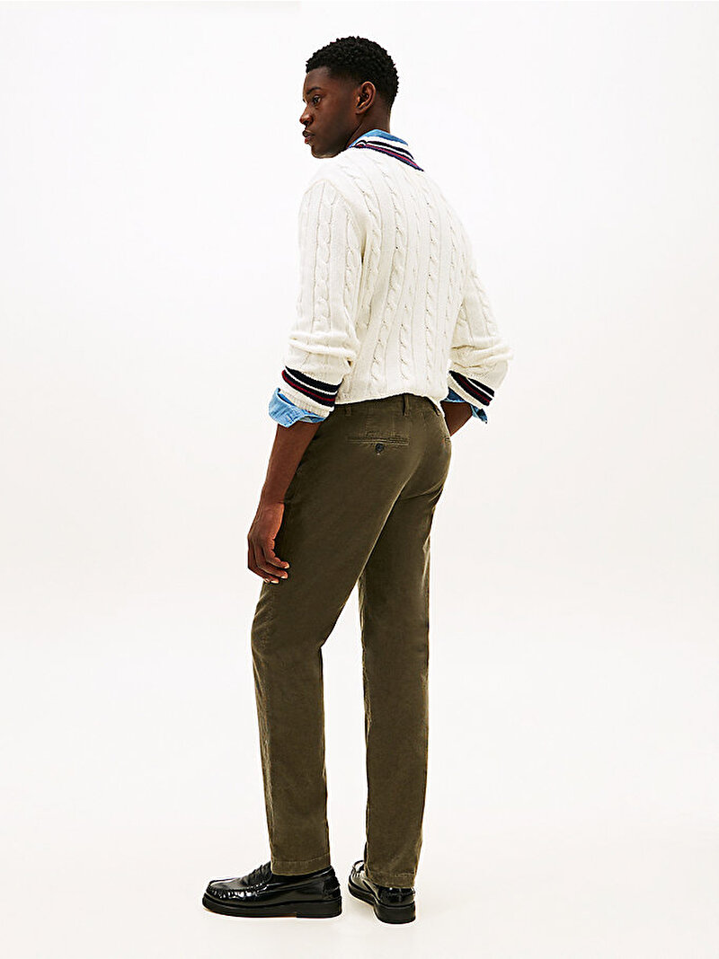 Erkek Denton Corduroy Chino Pantolon Yeşil MW0MW40267PLI
