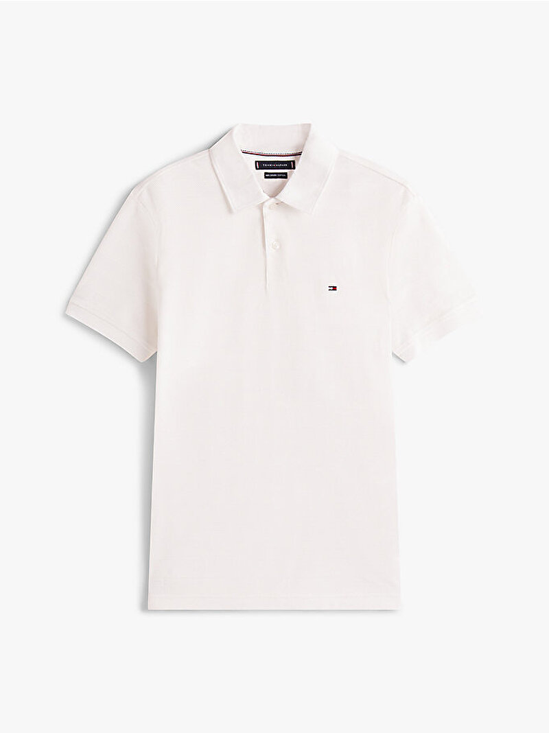 Erkek Herringbone Regular Polo T-shirt Ekru MW0MW40293YBL