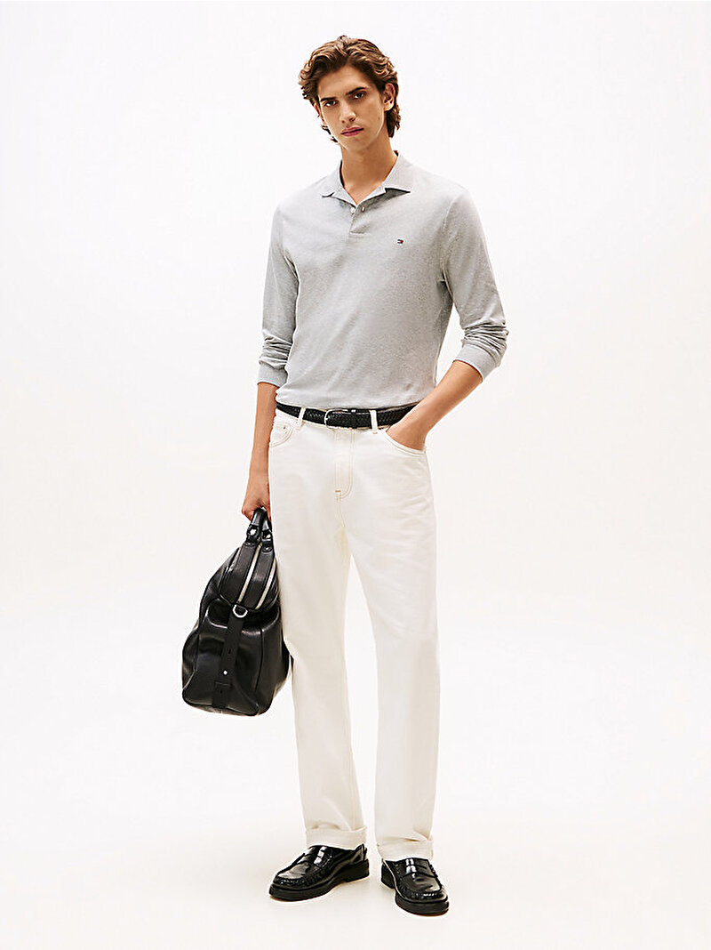 Erkek Liguid Cotton Polo T-shirt Gri MW0MW37317P01