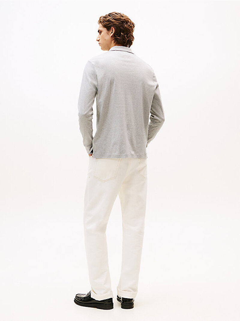 Erkek Liguid Cotton Polo T-shirt Gri MW0MW37317P01