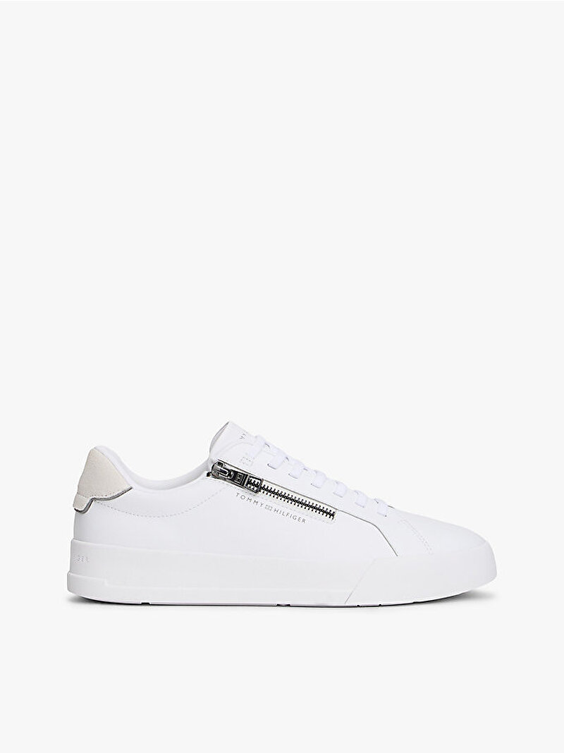 Erkek TH Court Zip Sneaker Beyaz  FM0FM05730YBS