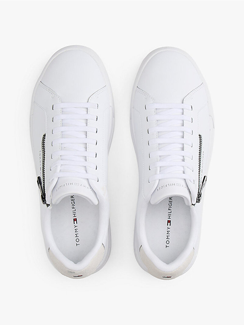 Erkek TH Court Zip Sneaker Beyaz  FM0FM05730YBS