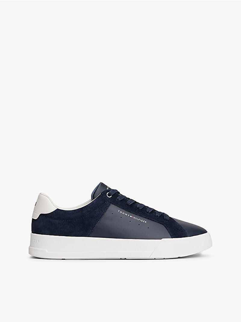 Erkek TH Court Mix Nubuk Sneaker Lacivert FM0FM056340GY