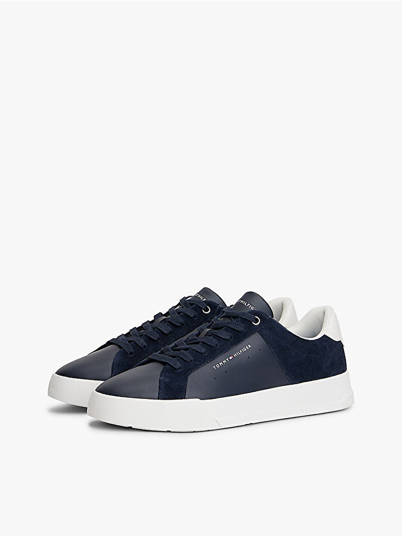 Erkek TH Court Mix Nubuk Sneaker Lacivert FM0FM056340GY