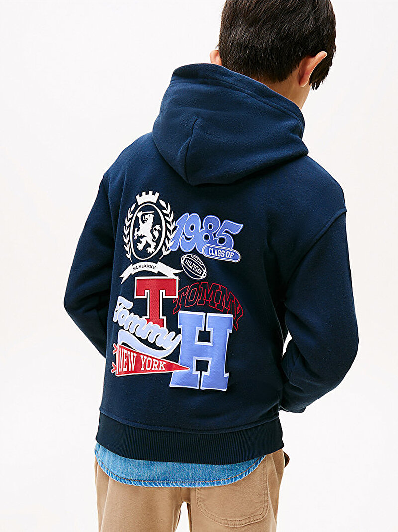 Erkek Çocuk Varsity Multi Badge Sweatshirt Lacivert KB0KB10177C1G