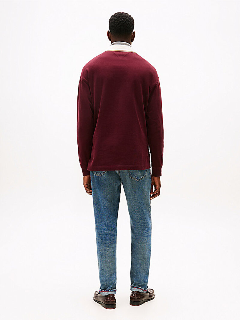 Erkek Peached Crest Solid Sweatshirt Kırmızı MW0MW40866XIH