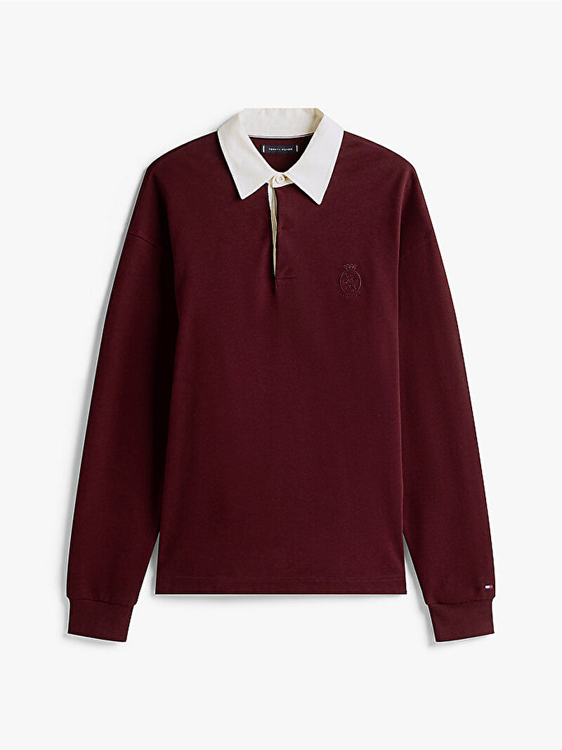 Erkek Peached Crest Solid Sweatshirt Kırmızı MW0MW40866XIH