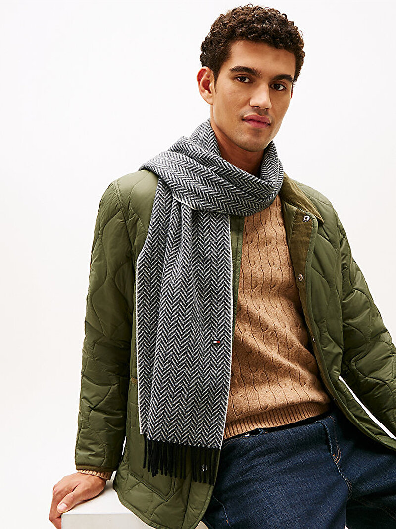 Erkek Herringbone Atkı Gri AM0AM135930IM