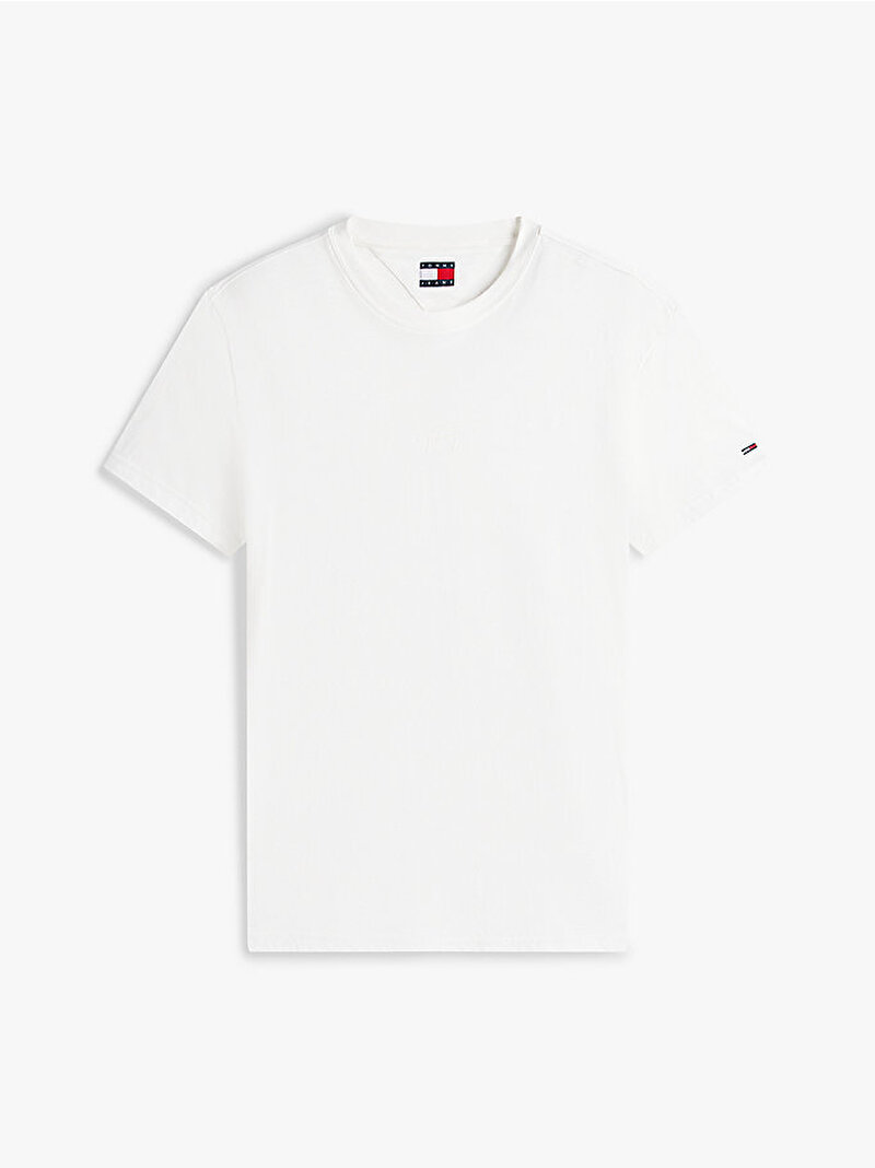 Erkek TJM Regular Tonal T-shirt Ekru DM0DM22138YBL