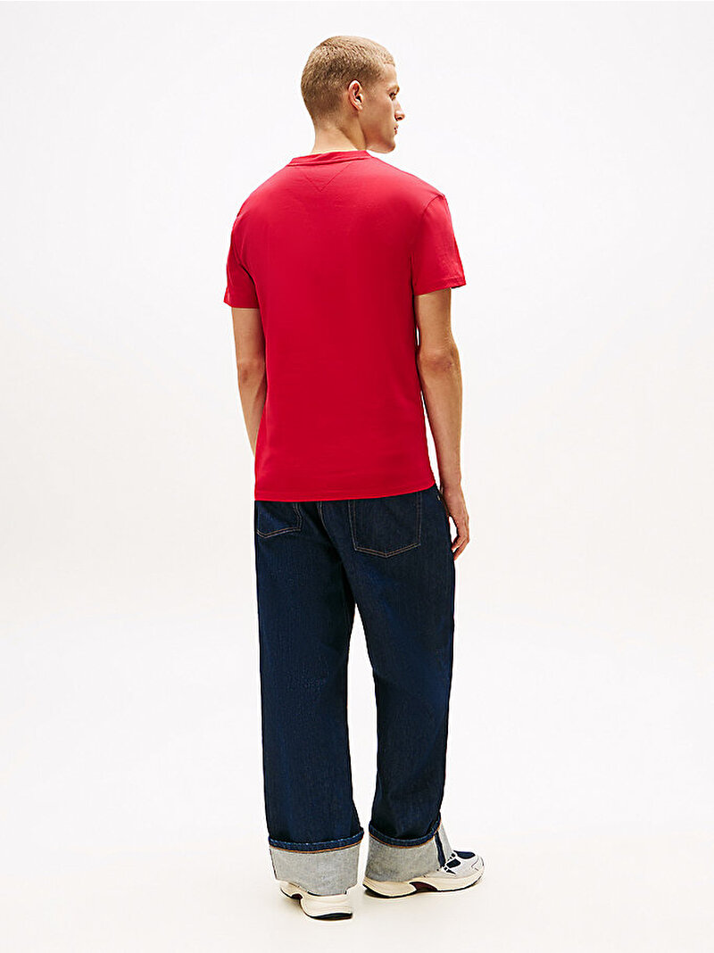 Erkek TJM Regular Tonal T-shirt Kırmızı DM0DM22138XJ7