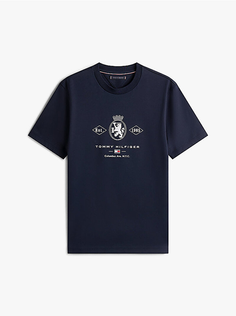 Erkek Diamond Crest Graphic T-shirt Lacivert MW0MW40020DW5