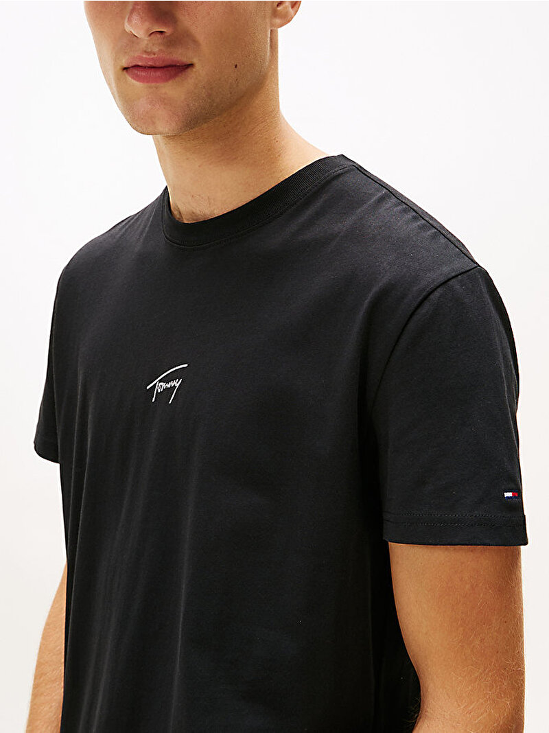 Erkek TJM Regular Tonal T-shirt Siyah DM0DM22138BDS