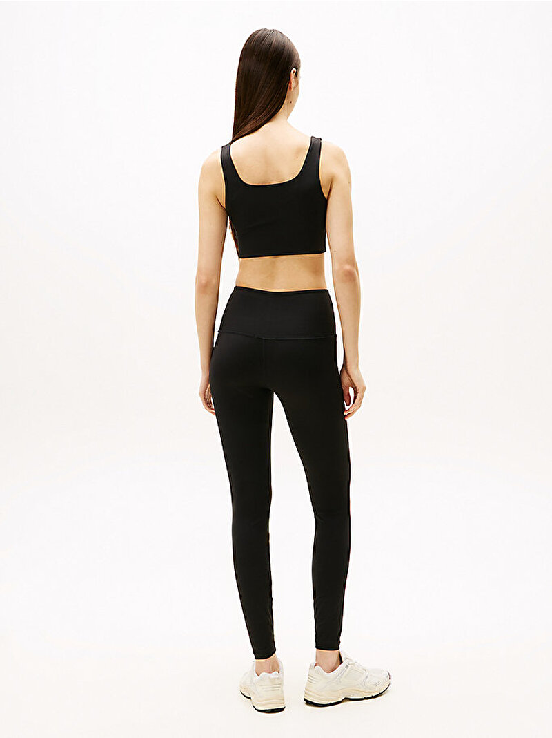 Kadın TJW Slim Crop Silver T-shirt Siyah DW0DW21564BDS