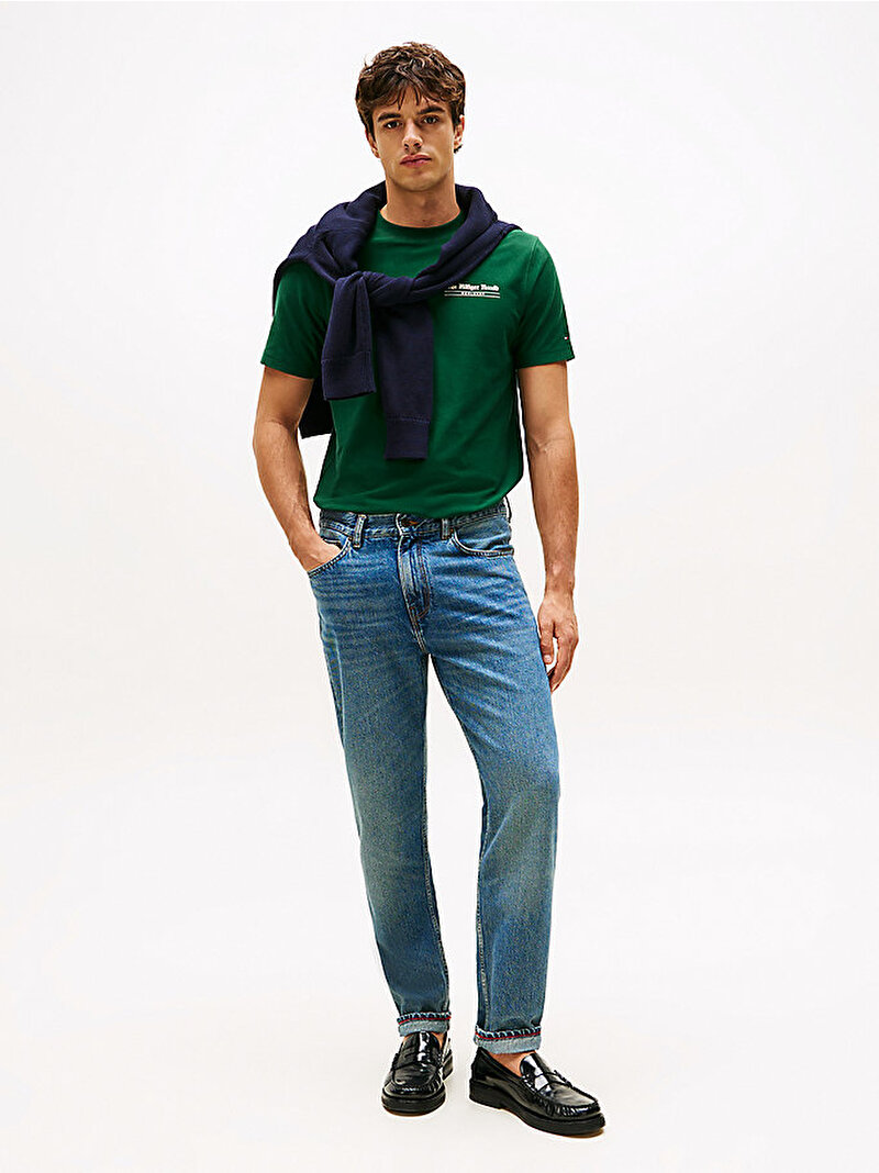 Erkek Hilfiger Herald Back T-shirt Yeşil MW0MW40008L6K