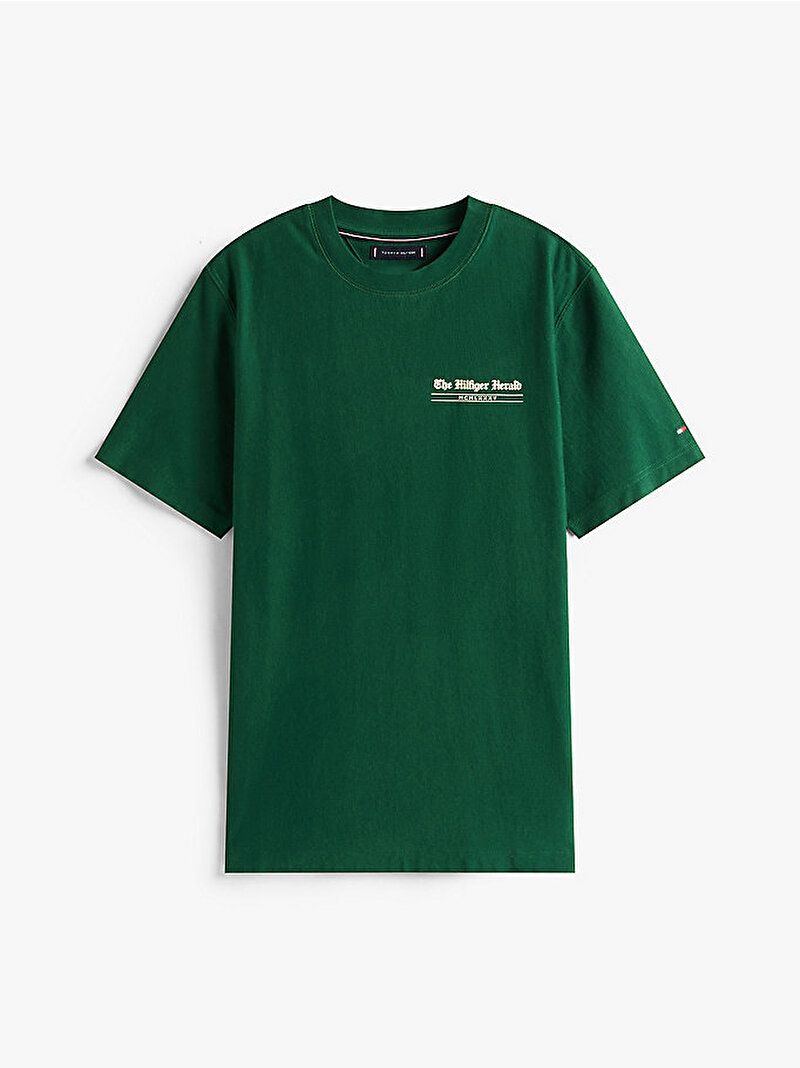 Erkek Hilfiger Herald Back T-shirt Yeşil MW0MW40008L6K