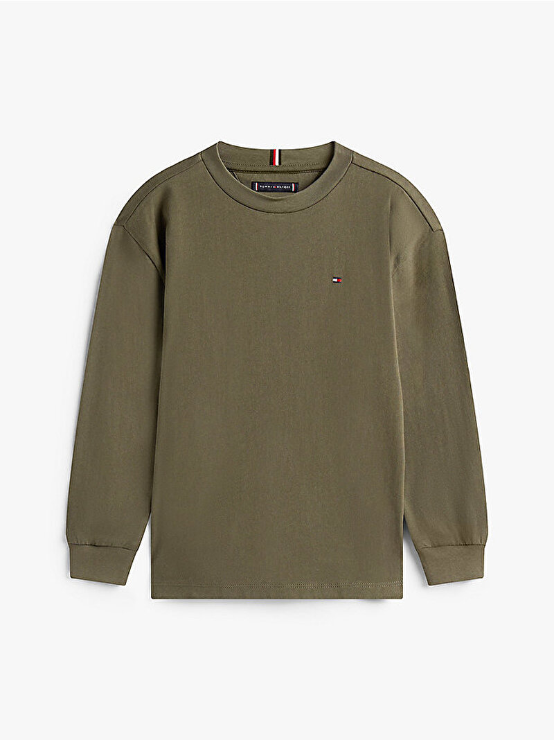 Erkek Çocuk Essential Uzun Kollu T-shirt Yeşil KB0KB09846MRH