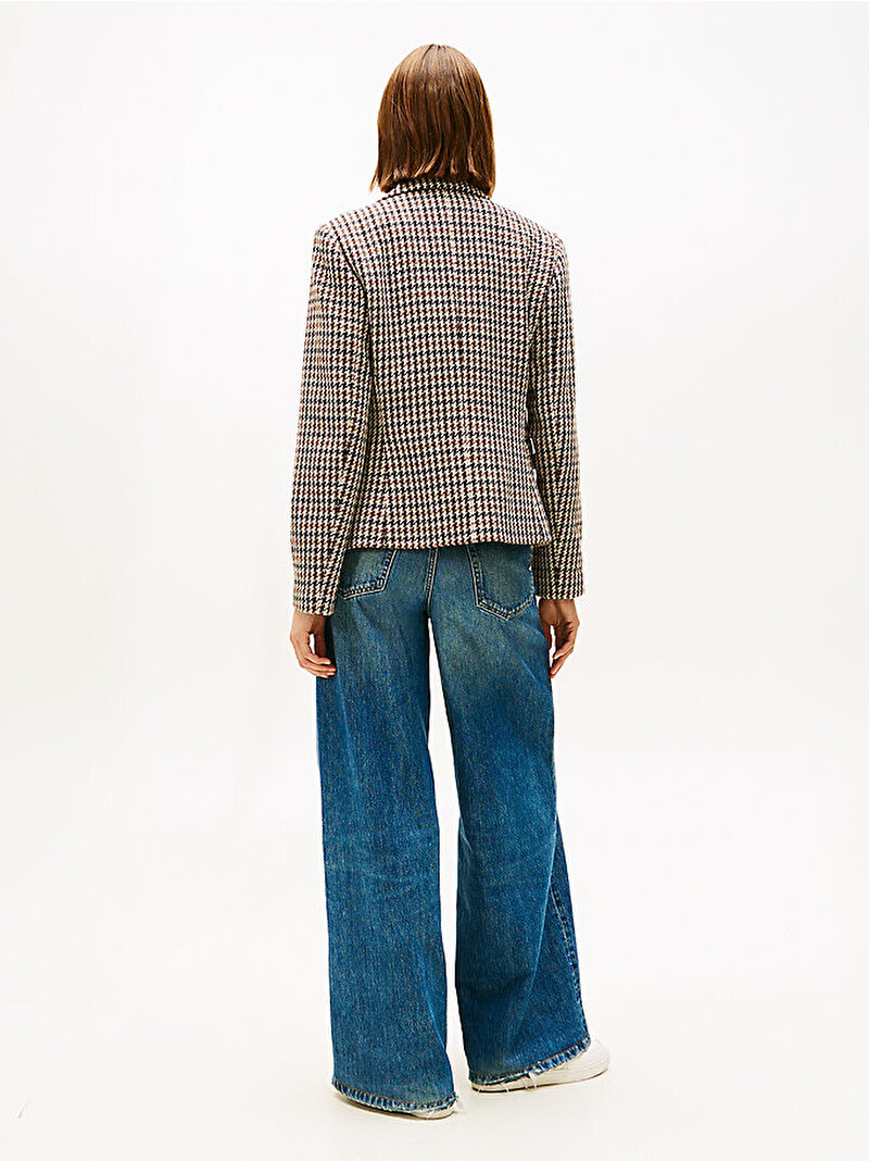 Kadın Heritage Check Blazer Kahverengi WW0WW482660NA