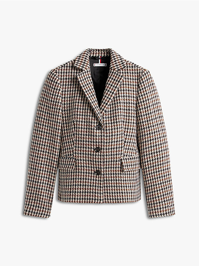Kadın Heritage Check Blazer Kahverengi WW0WW482660NA