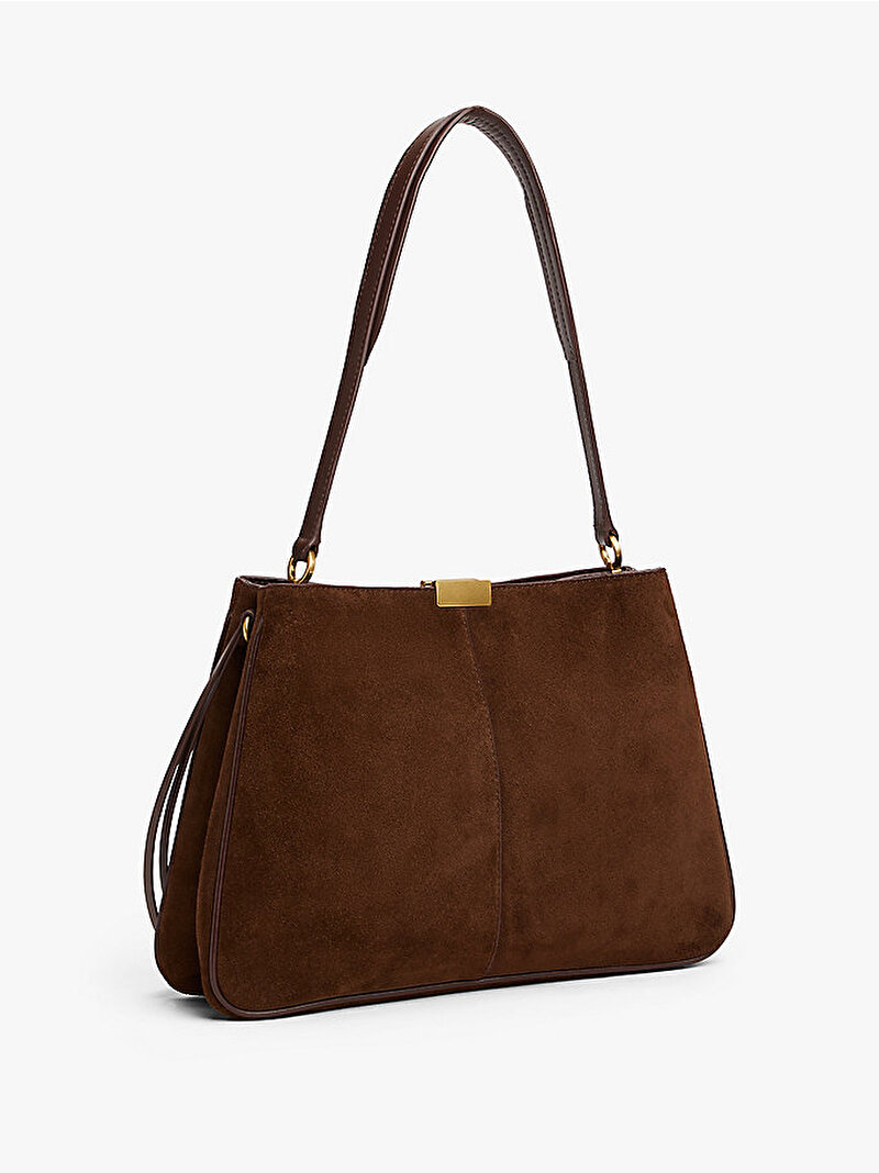 Kadın Casual Leather Omuz Çantası Kahverengi AW0AW18201GV0