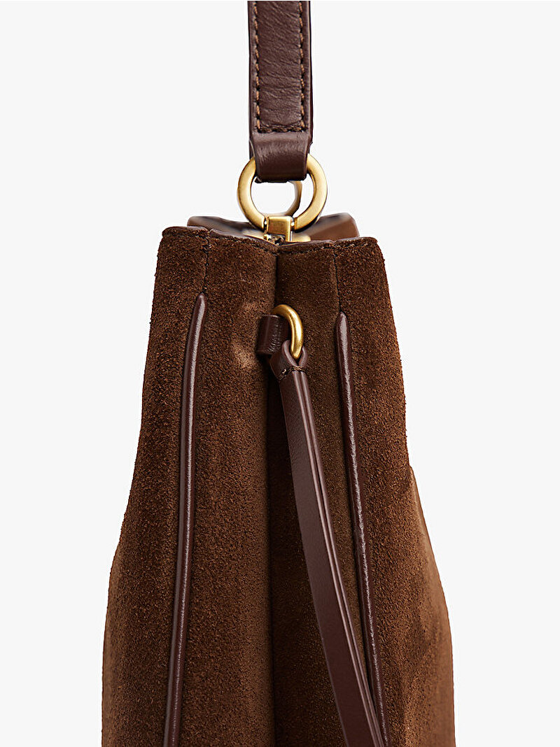 Kadın Casual Leather Omuz Çantası Kahverengi AW0AW18201GV0