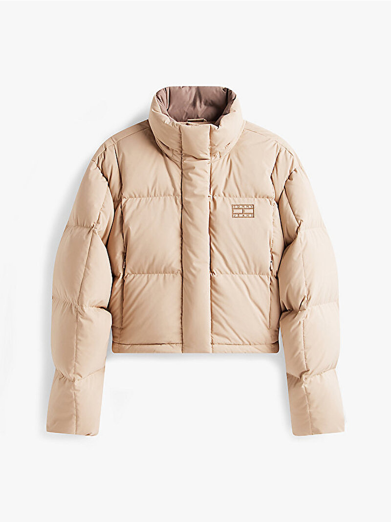 Kadın TJW Alaska Grid Crop Puffer Mont Bej  DW0DW21624GUQ
