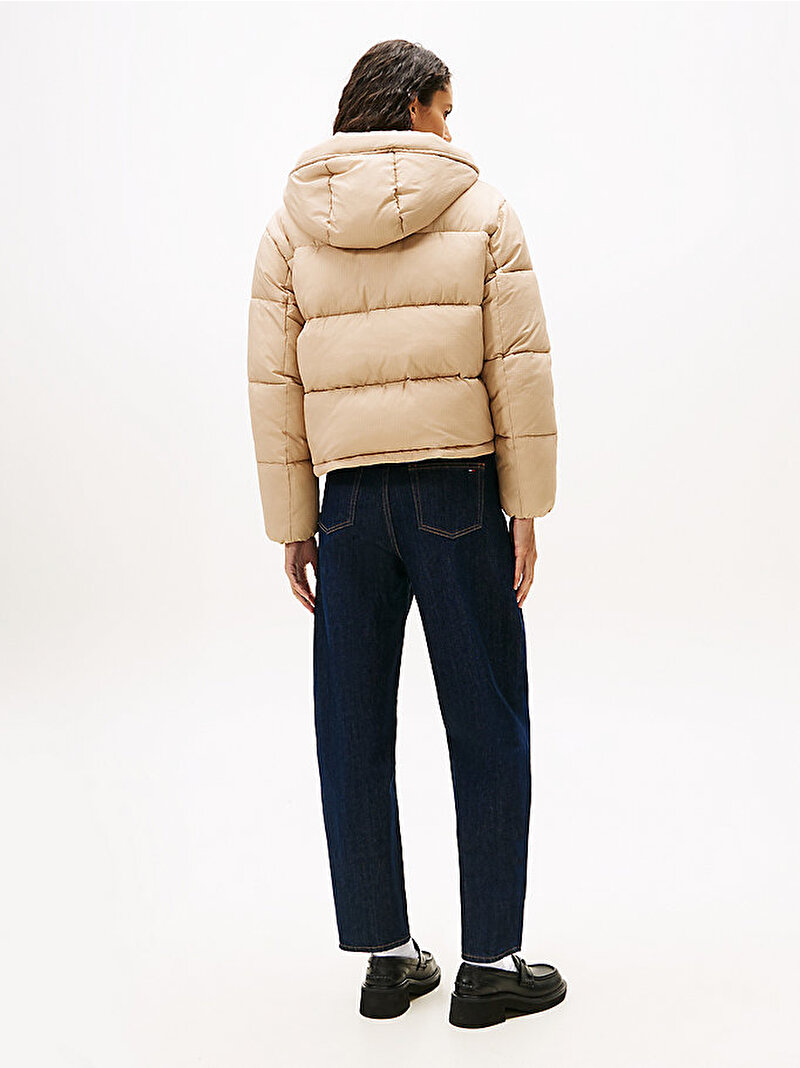 Kadın TJW Hooded Puffer Mont Bej  DW0DW21625GUQ