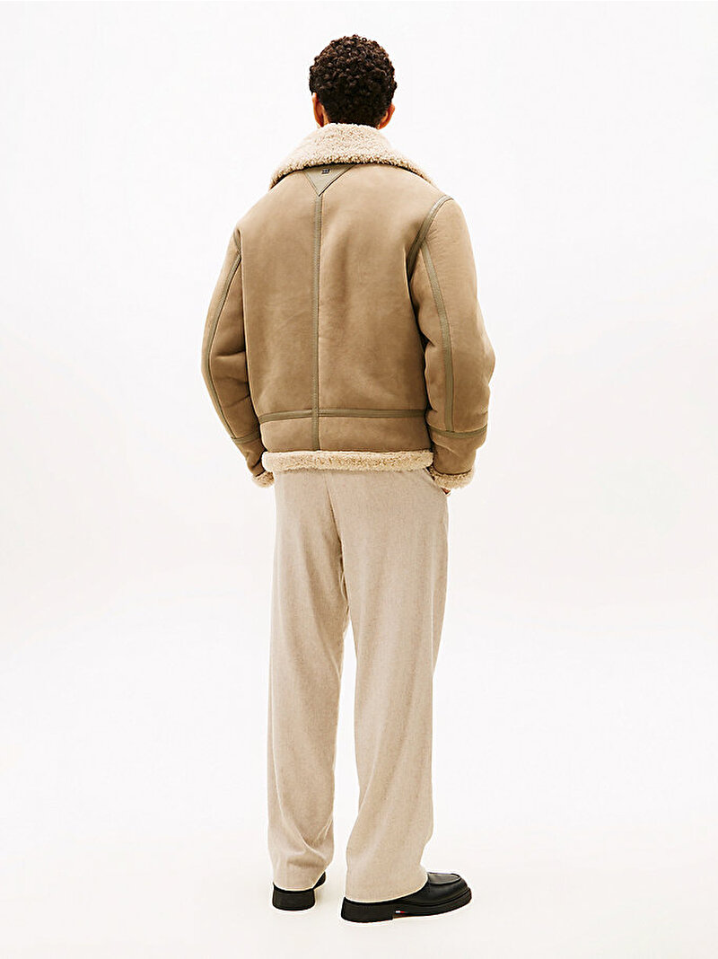 Erkek Shearling Ceket Bej  MW0MW40776AFE