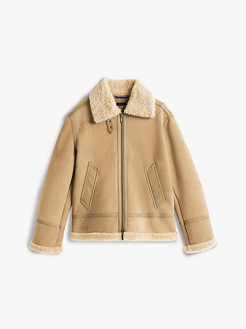 Erkek Shearling Ceket Bej  MW0MW40776AFE