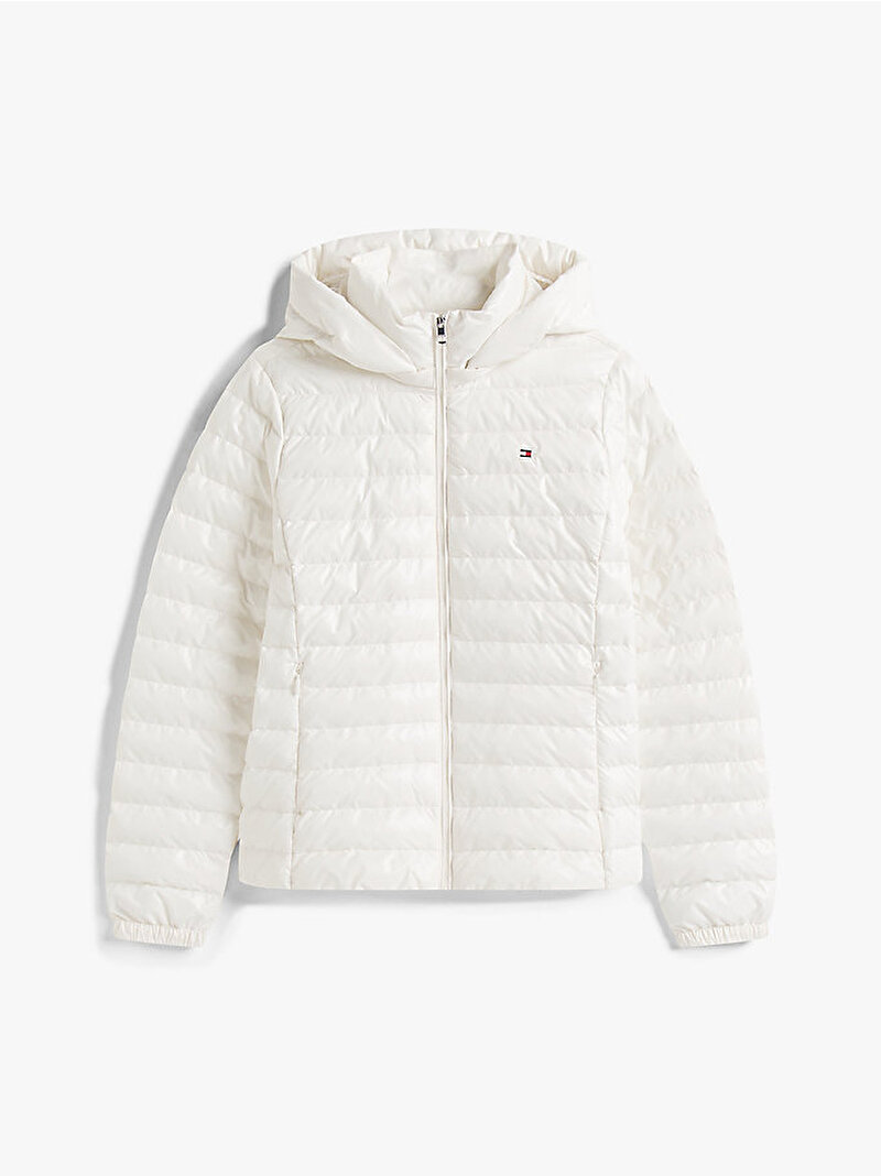 Kadın Padded Slim Puffer Mont Beyaz  WW0WW47351YA8