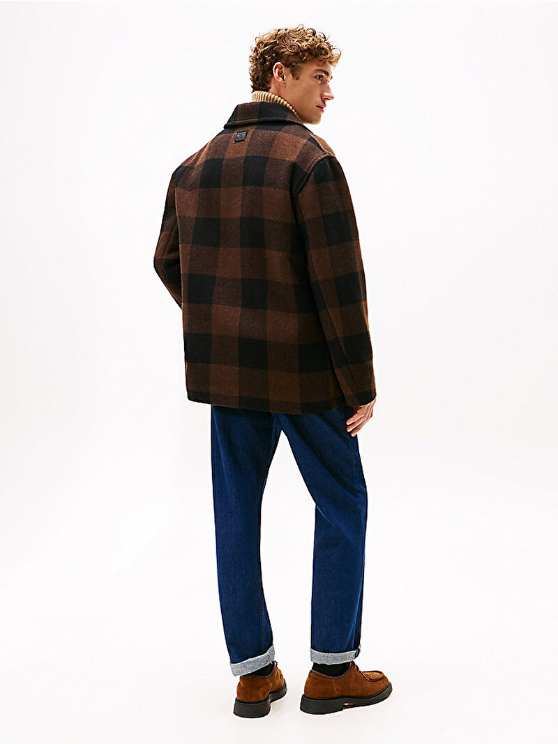 Erkek Wool Double Face Check Mont Çok renkli MW0MW406230M7