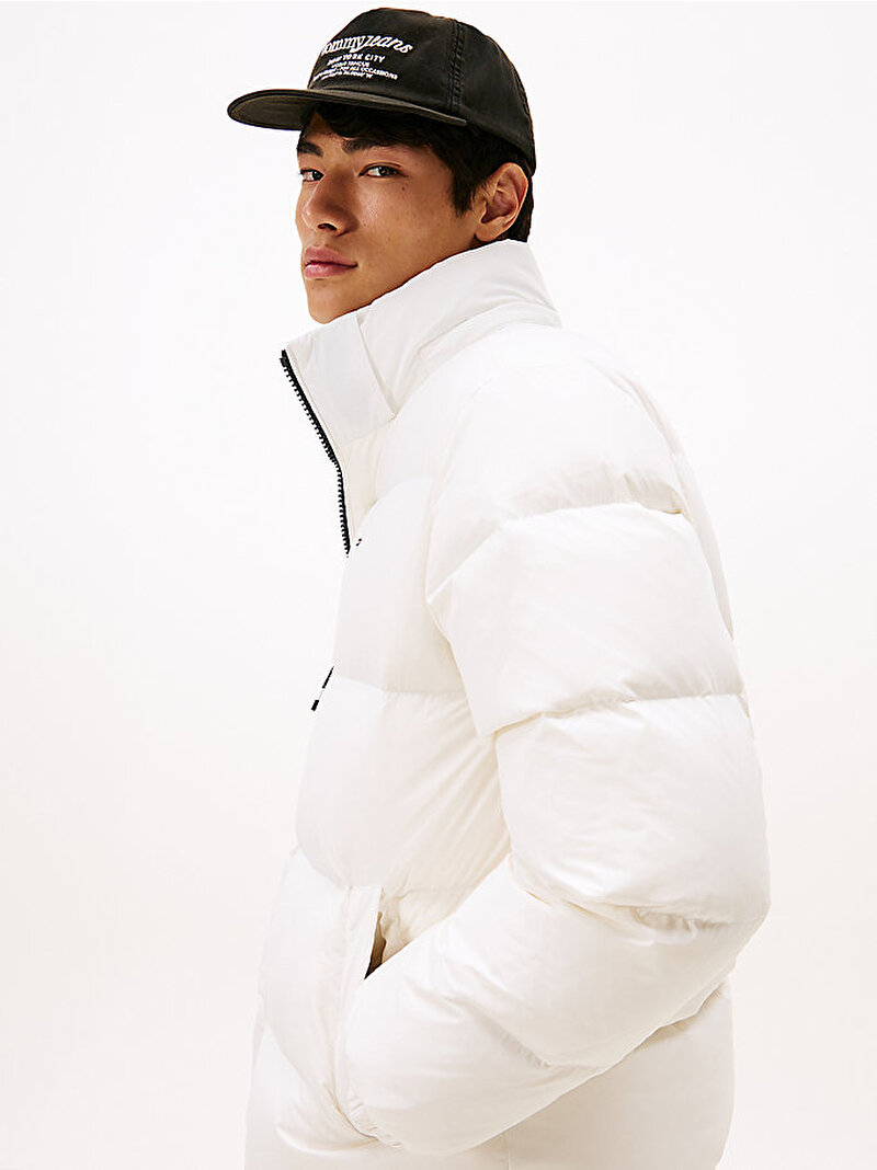 Erkek TJM Essential Down Puffer Mont Ekru DM0DM19786YBL