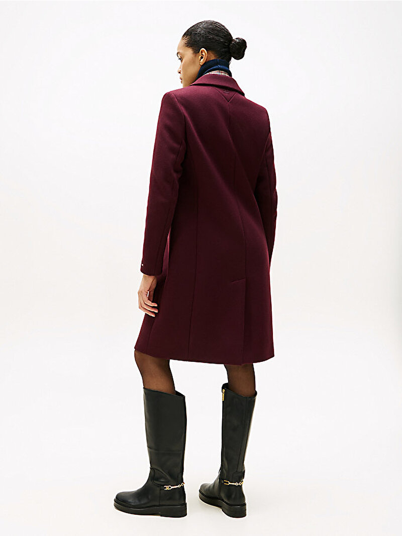 Kadın Classic Wool Kaban Kırmızı WW0WW46547XIH