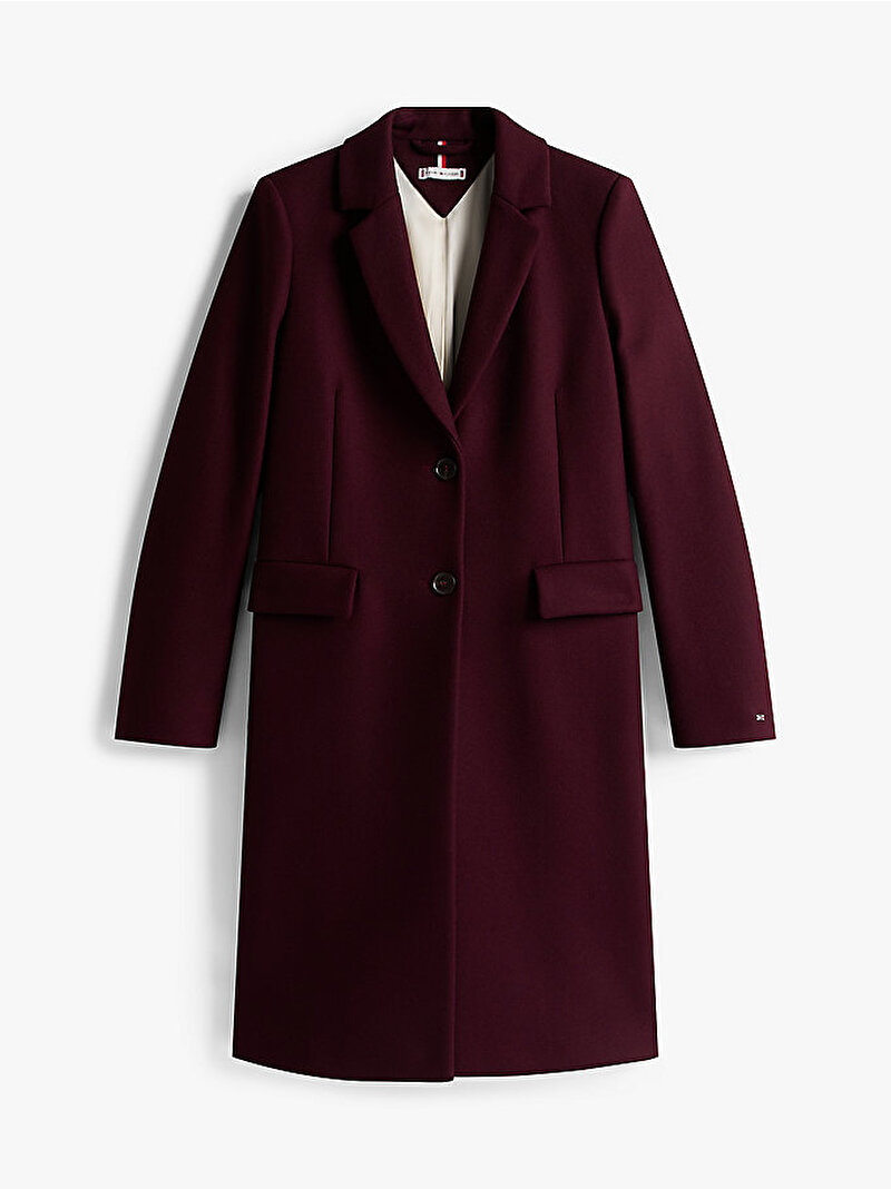 Kadın Classic Wool Kaban Kırmızı WW0WW46547XIH