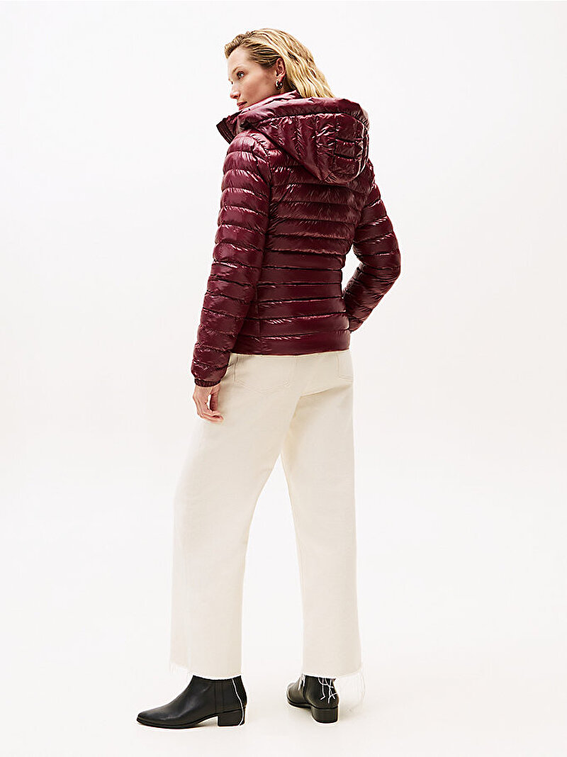 Kadın Padded Slim Puffer Mont Kırmızı WW0WW47351XIH