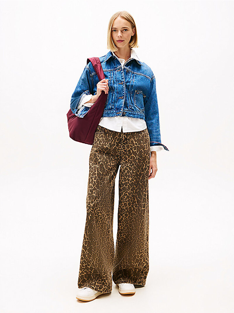 Kadın Pleated Trucker Denim Ceket Lacivert DW0DW221501BK