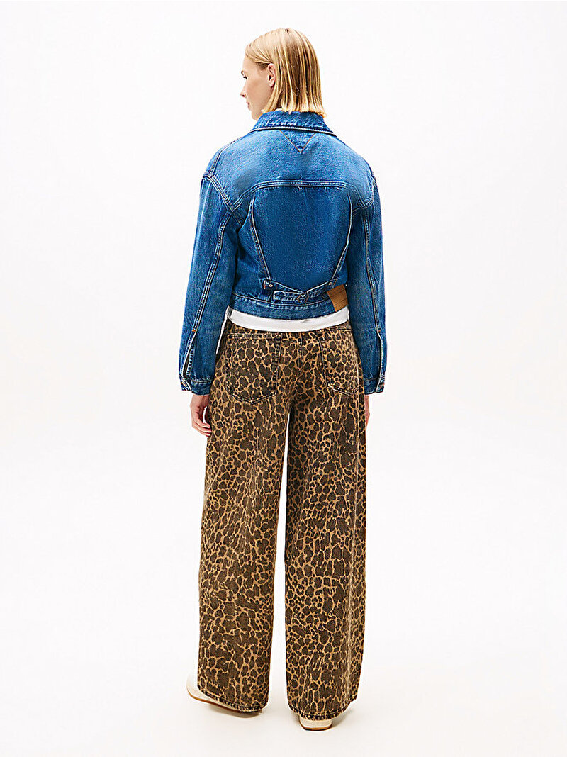 Kadın Pleated Trucker Denim Ceket Lacivert DW0DW221501BK