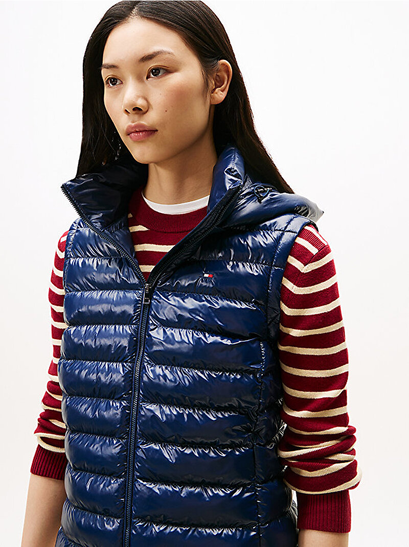 Kadın LW Padded Slim Yelek Lacivert WW0WW47352C1G