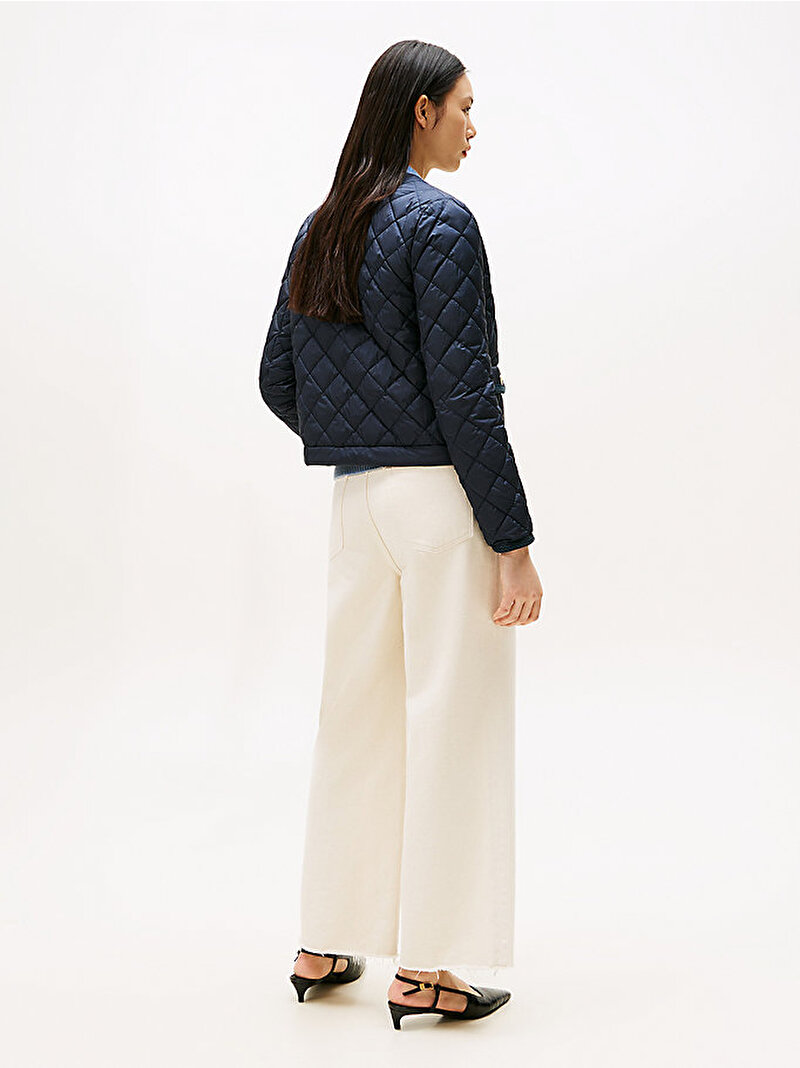 Kadın Button Quilted Ceket Lacivert WW0WW47449C1G