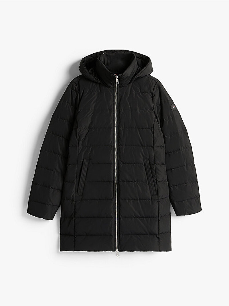 Kadın Down Slim Puffer Mont Siyah WW0WW47540BDS