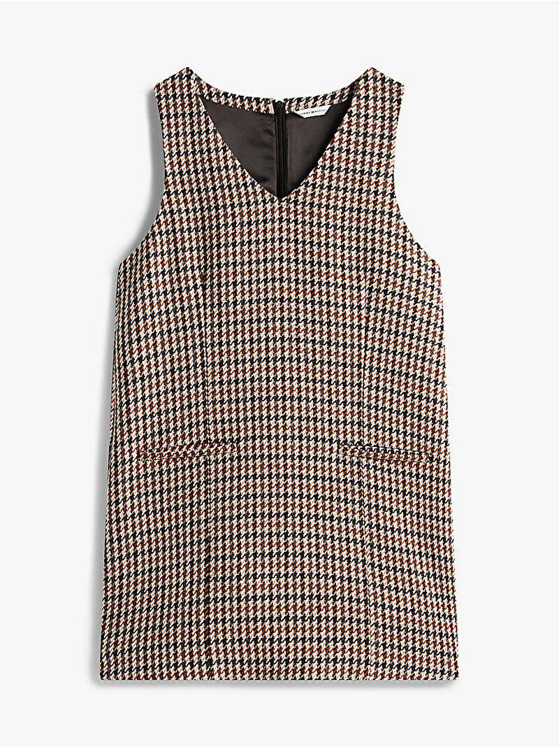 Kadın Heritage Check Elbise Kahverengi WW0WW482670NA