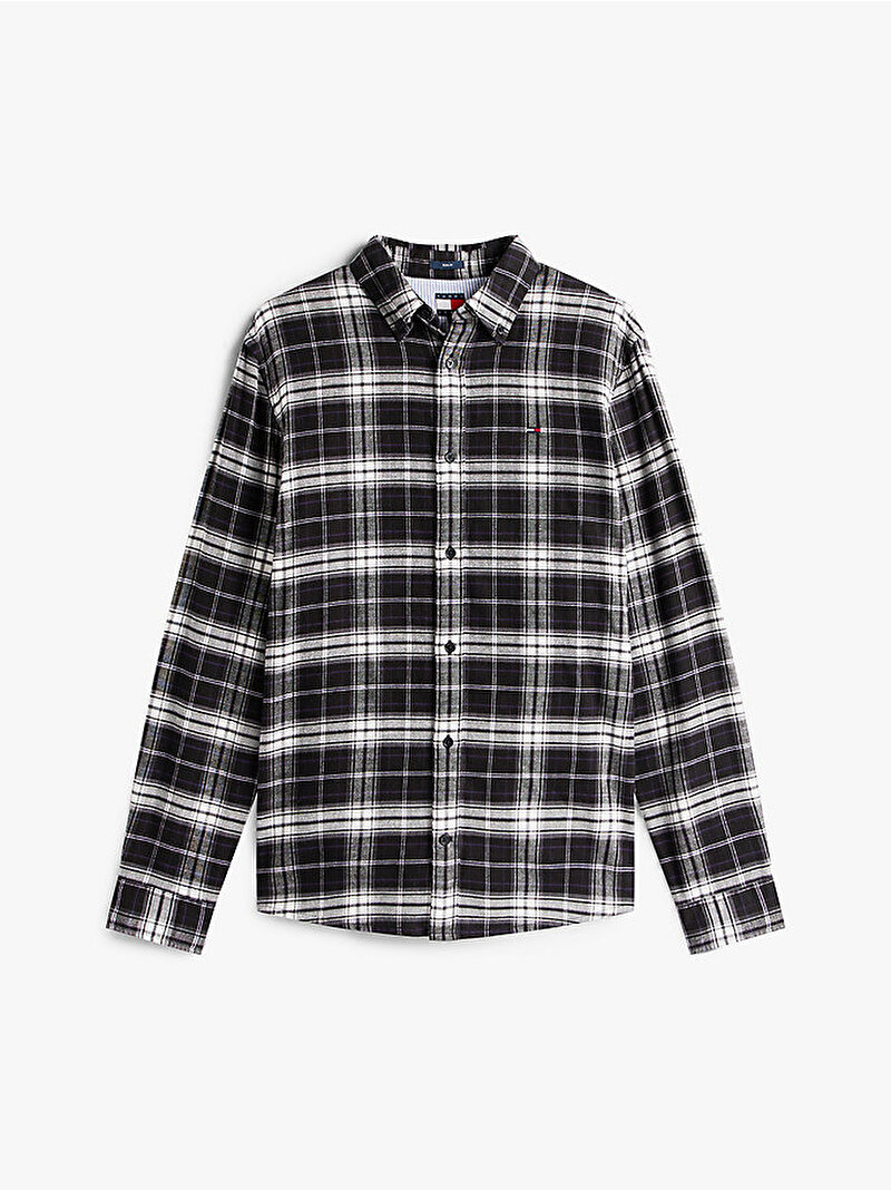Erkek TJM Regular flannel Check Gömlek Siyah DM0DM22024BDS