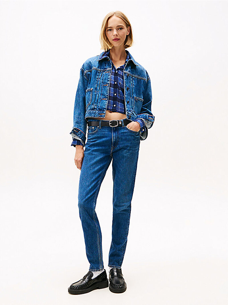 Kadın Lucy Mr Slim Jean Pantolon Lacivert DW0DW218081BK