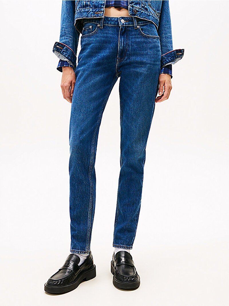 Kadın Lucy Mr Slim Jean Pantolon Lacivert DW0DW218081BK