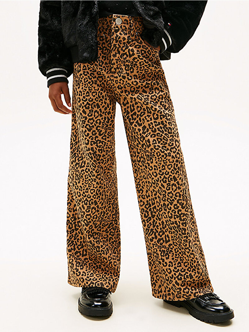 Kız Çocuk Mabel Leopard Jean Pantolon Çok renkli KG0KG090151CD