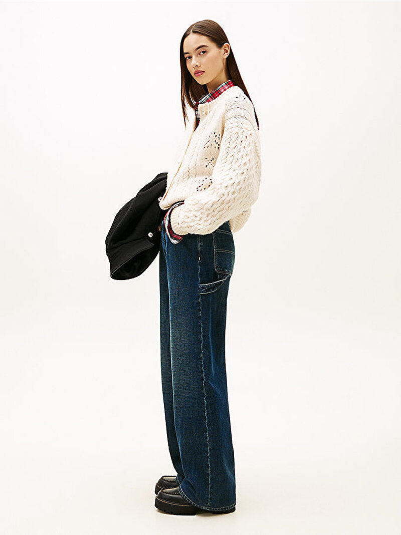 Unisex Tommy Girl Relaxed Jean Pantolon Mavi  DN0DN000951CE