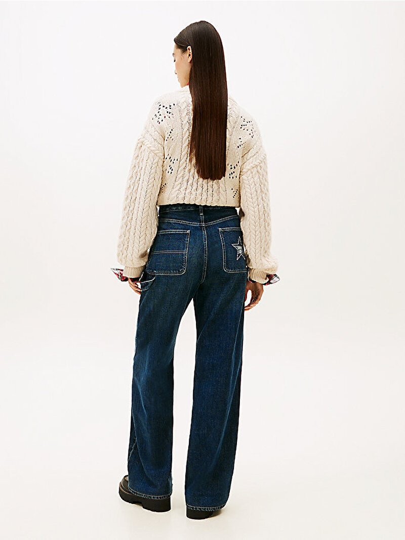 Unisex Tommy Girl Relaxed Jean Pantolon Mavi  DN0DN000951CE