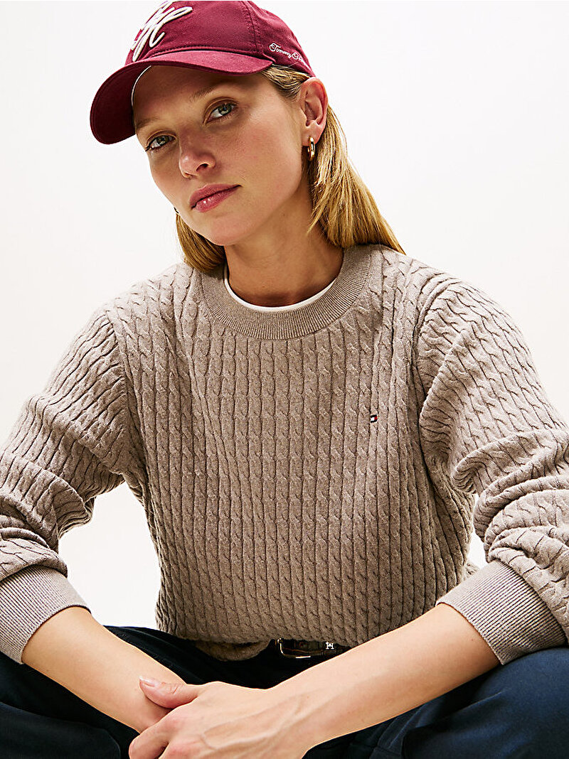 Kadın Co Cable Fine Kazak Bej  WW0WW44993ADL